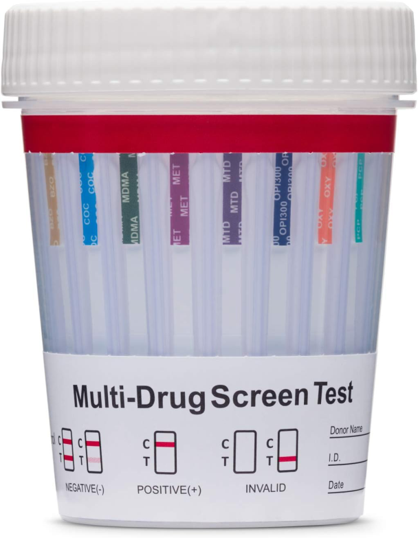 16-panel multi-drug screening cup from the employer brochure